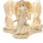 Quemador de aceite Ángel color crema