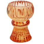 portavelas pequeño cristal naranja