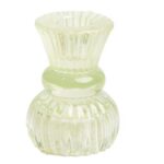 portavelas pequeño cristal verde.