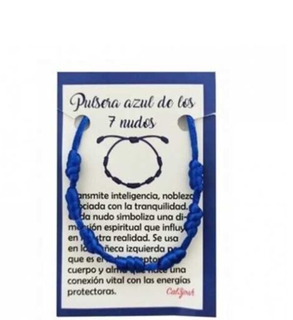 pulsera 7 nudos azul(nobleza)