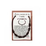 pulsera 7 nudos marron( estabilidad vital.abundancia)