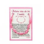 pulsera 7 nudos rosa(amor)