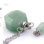 colgante botella perfume cuarzo aventurine