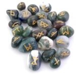 Piedras,Runas de piedra ágata musgo.