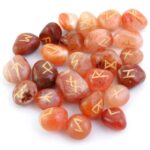 Piedras,Runas de piedra carneola.