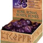 Piedras,Runas de Amatista con caja e intrucciones