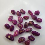 Piedras,Runas Ágata fucsia