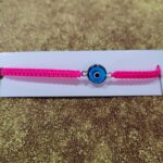 Pulsera macrame rosa
ojo turco.