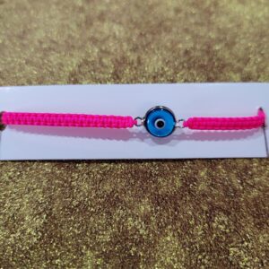 Pulsera macrame rosa
ojo turco.