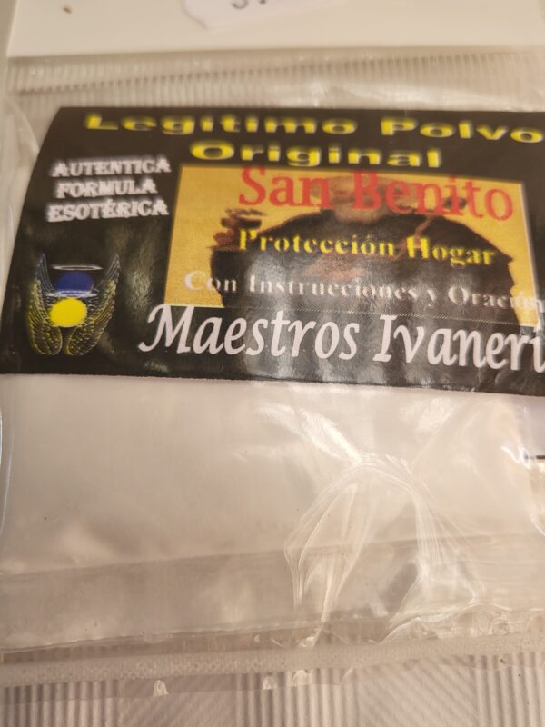 polvo esotérico 
san benito
protección hogar
