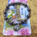 Pulsera santuario 
virgen de lourdes
hematite