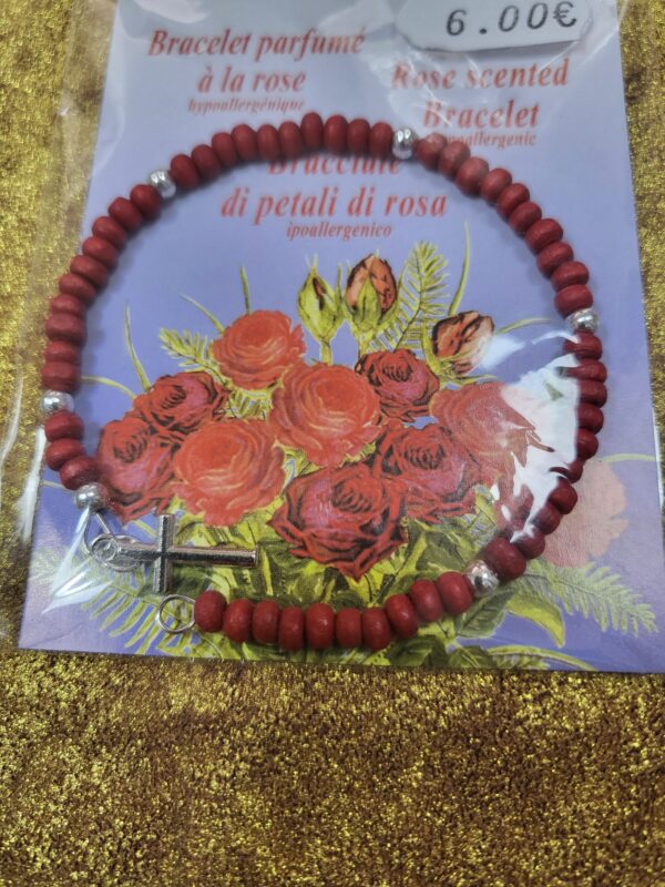 pulsera perfumada
a rosas
del santuario de lourdes