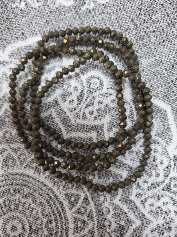 Pulsera 4mm pirita
faceteada