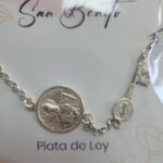 Pulsera plata
llave san benito y medalla de san judas tadeo.